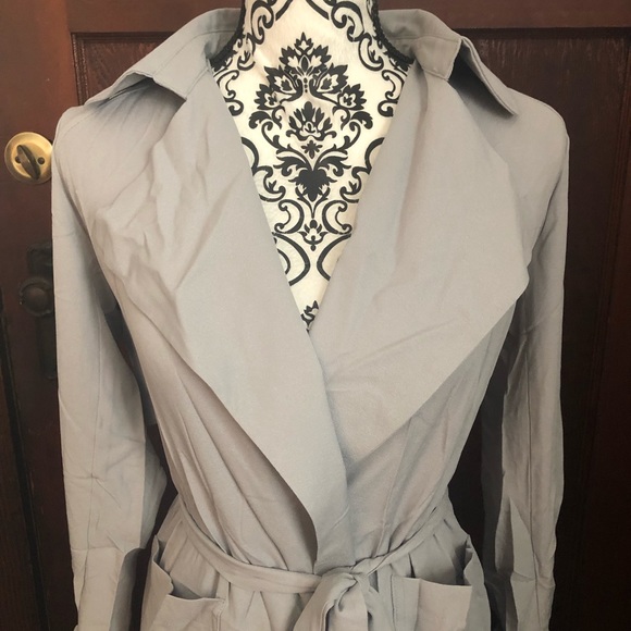LAST 2! Gray trench style jacket - Picture 4 of 5